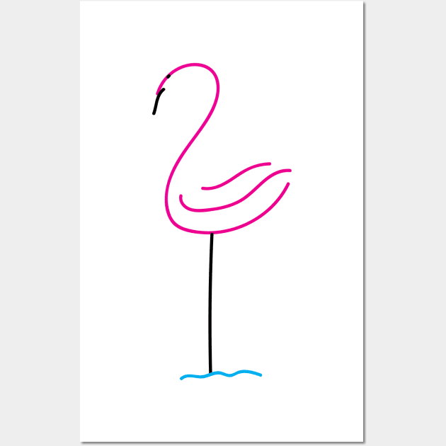 flamingo Wall Art by JazzyArt